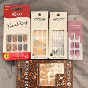 ✨ KISS & imPRESS Press-On Nail & Toe Bundle